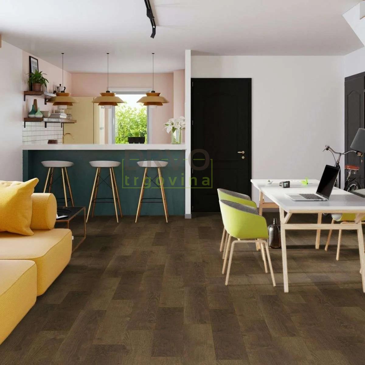 LAMINAT 10mm/Kl.33 KRONOSTEP PURE+ V FUGA K600 HRAST ROVAN p=1,758 m2 