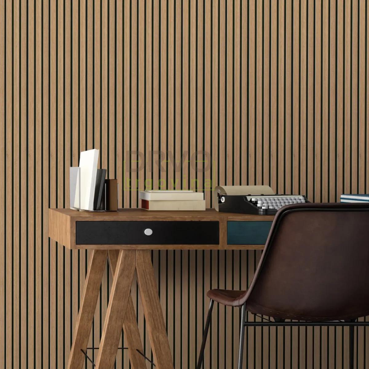 ZIDNA OBLOGA FN WALLY MDF SF674 FOEI73P CRNA/HRAST 8/180/2670mm pak=0,481m2 