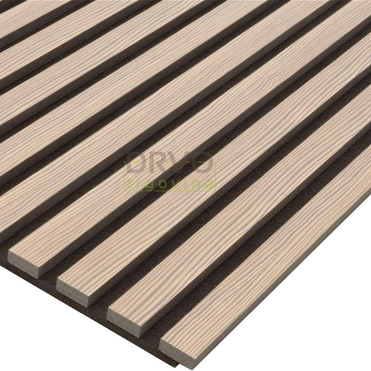 AKUSTIČNI PANELI MDF FN ACUSTICO ZEBRANO FOLIJA 19/572,5/2400mm p=1 ...