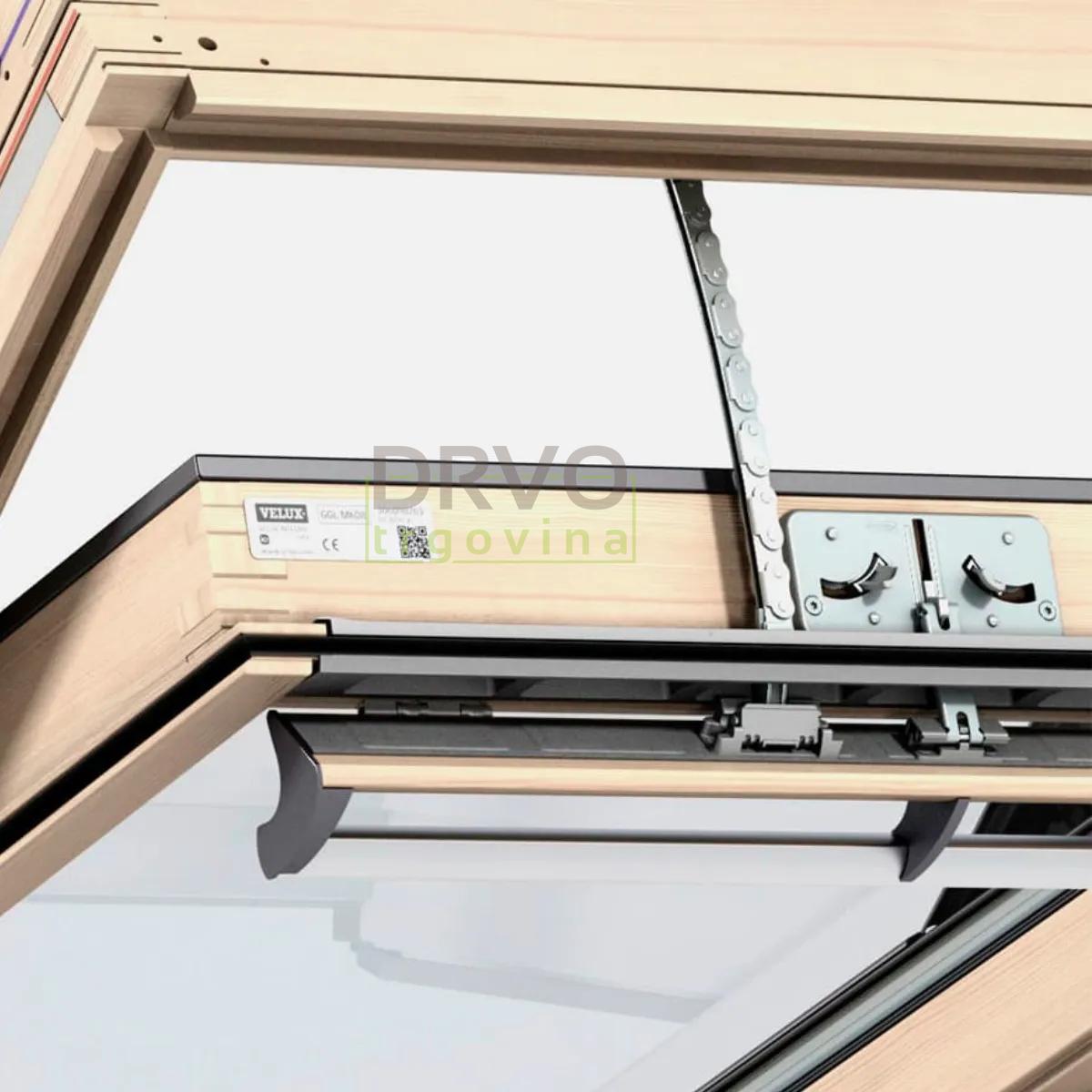 VELUX PREMIUM KROVNI PROZOR, BEZBOJNI LAK, SOLARNO NAPAJANJE, STAKLO 70 