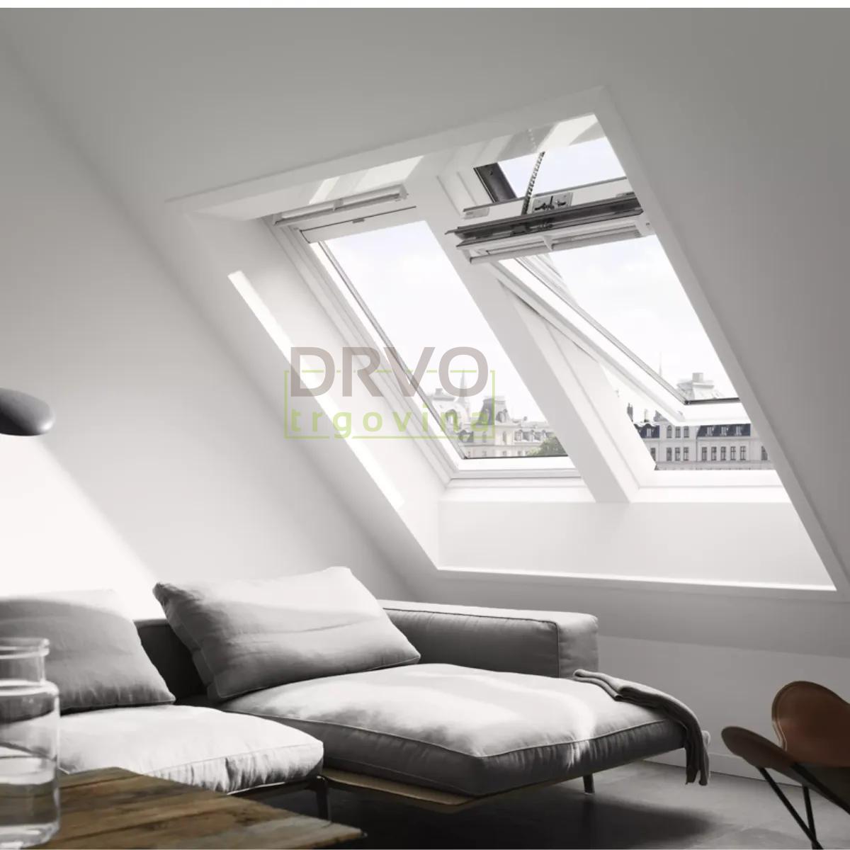 VELUX PREMIUM KROVNI PROZOR, BIJELI POLIURETAN, ELEKTRIČNO NAPAJANJE, STAKLO 70 