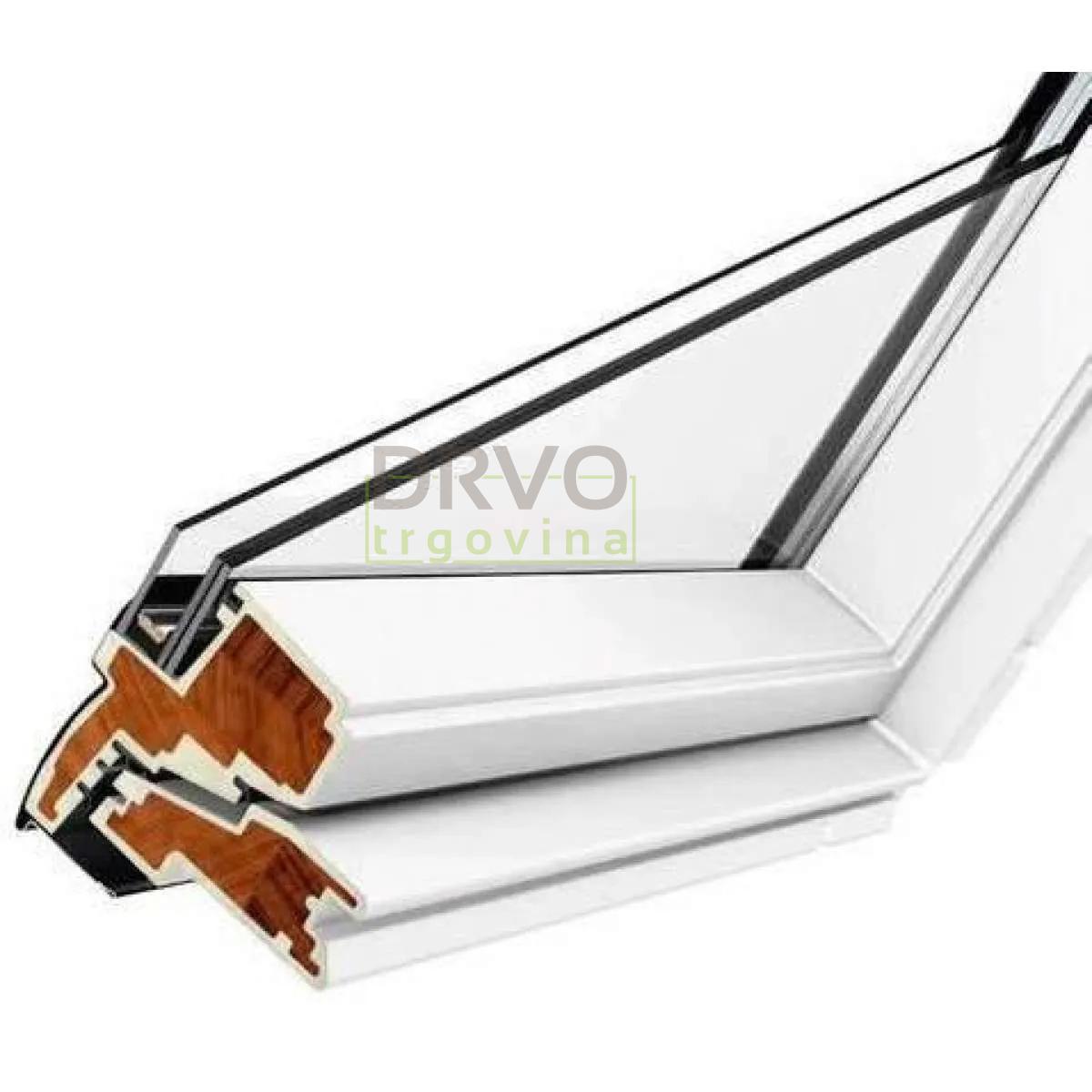 KROVNI PROZOR VELUX BIJELI POLIURETAN STAKLO 70 GORNJA RUČKA 