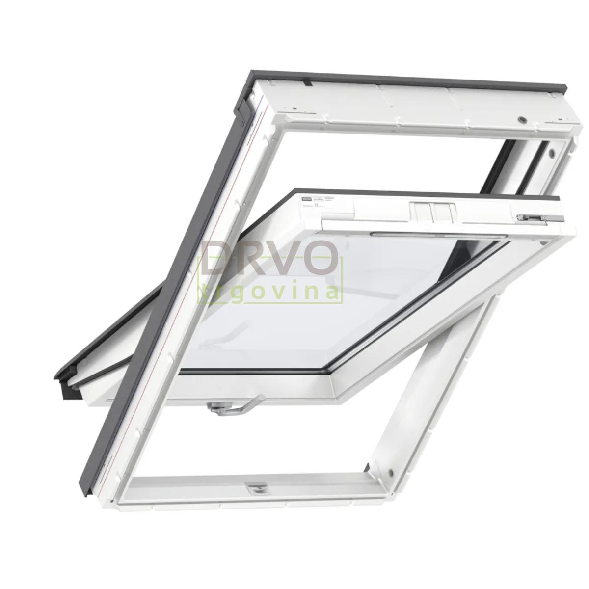 VELUX STANDARD PLUS KROVNI PROZOR, BIJELI POLIURETAN, DONJA RUČKA, STAKLO 51 