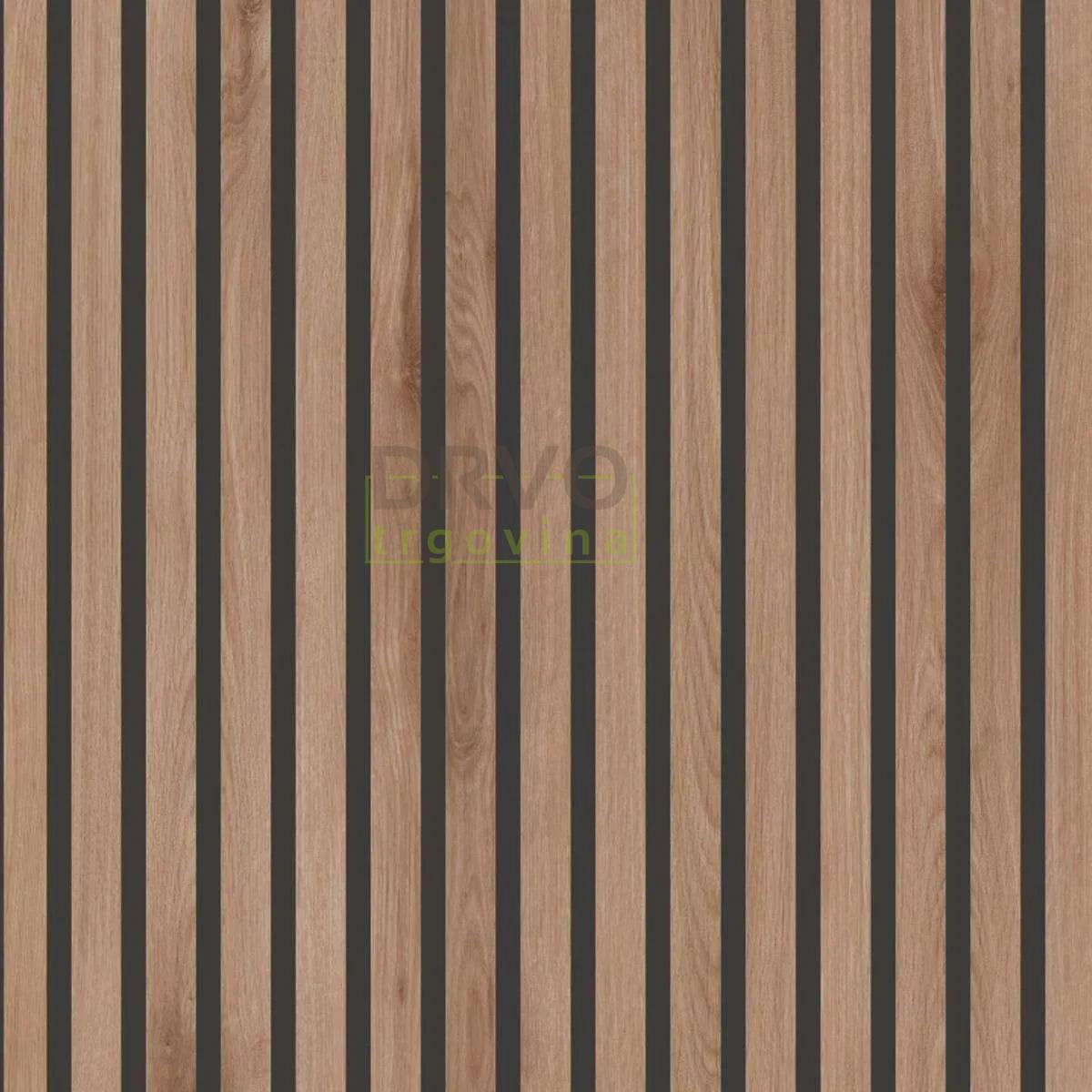 AKUSTIČNI PANELI MDF KRONO black K543 Sand Barbera Hrast  17/600/2600mm  p= 1,56 m2 