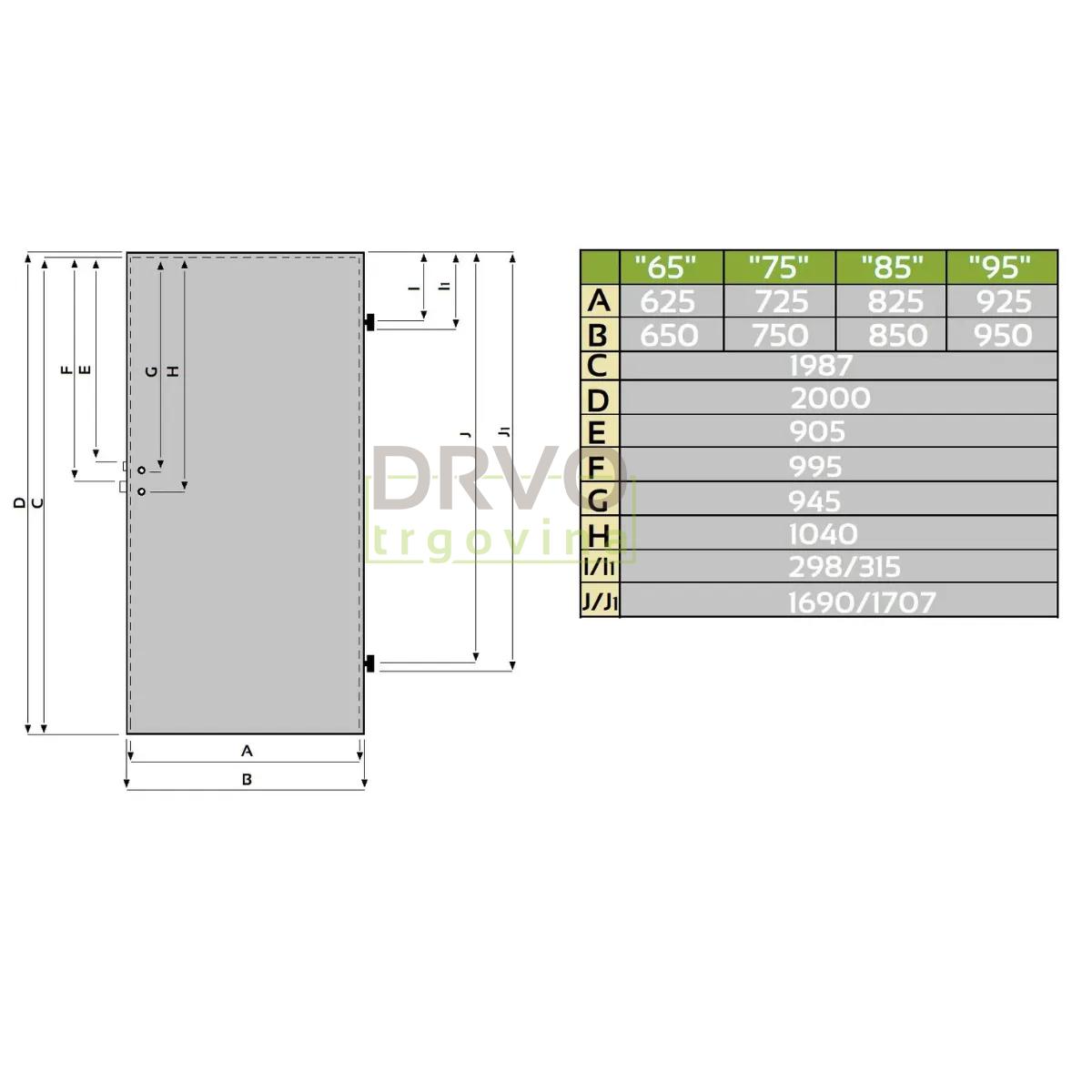 VRATNO KRILO P1 HRAST CLASSIC FURNIR 
